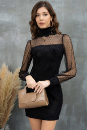 Turtleneck Long Sleeve Dress