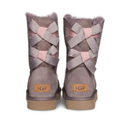 UGG Bailey Bow II Shimmer Stormy Grey Boots - Women's