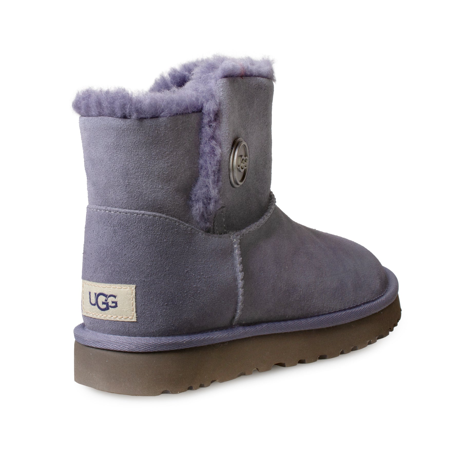 UGG Mini Bailey Snaps Grey Boots - Women's