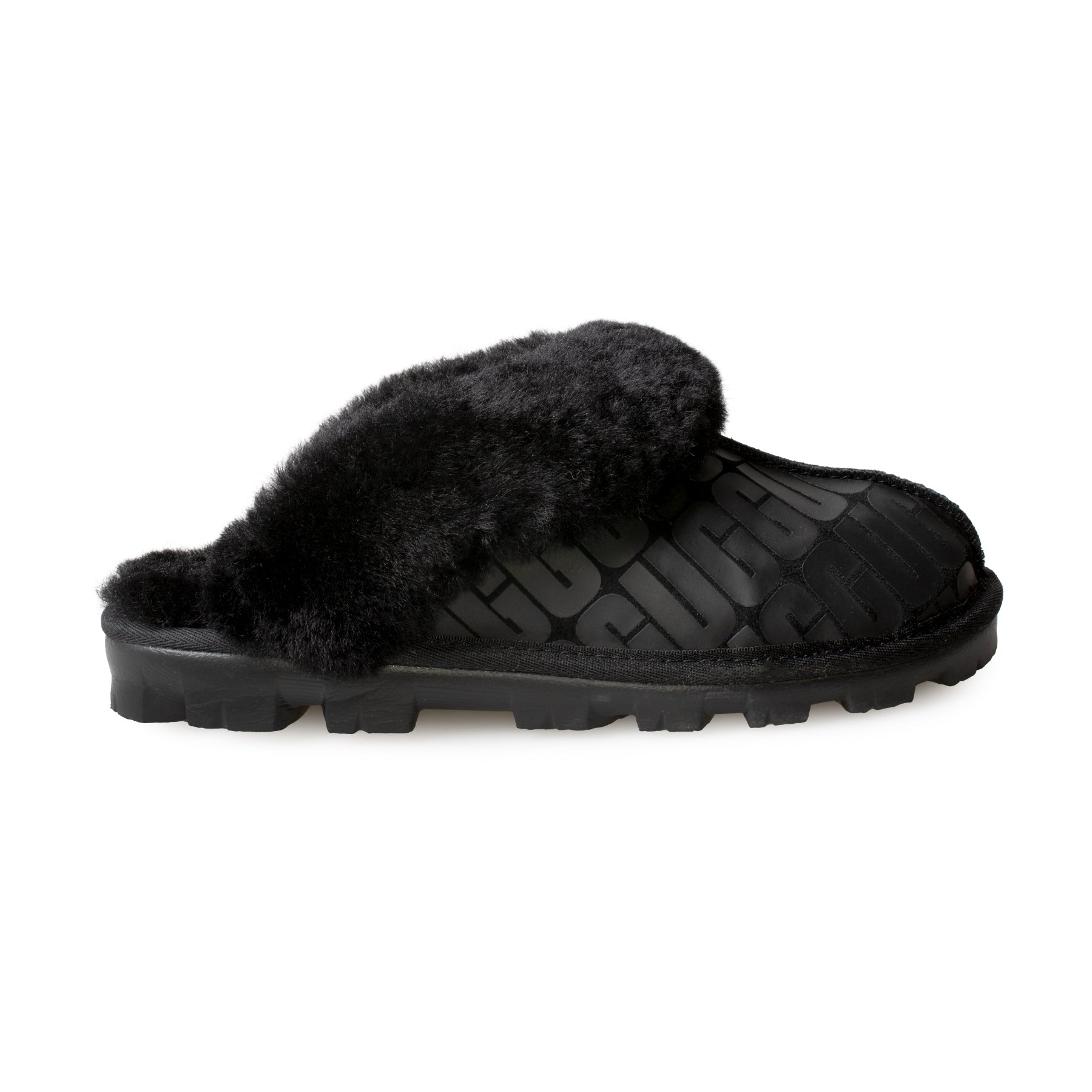 UGG Coquette UGG Logo Black Slippers - Women's