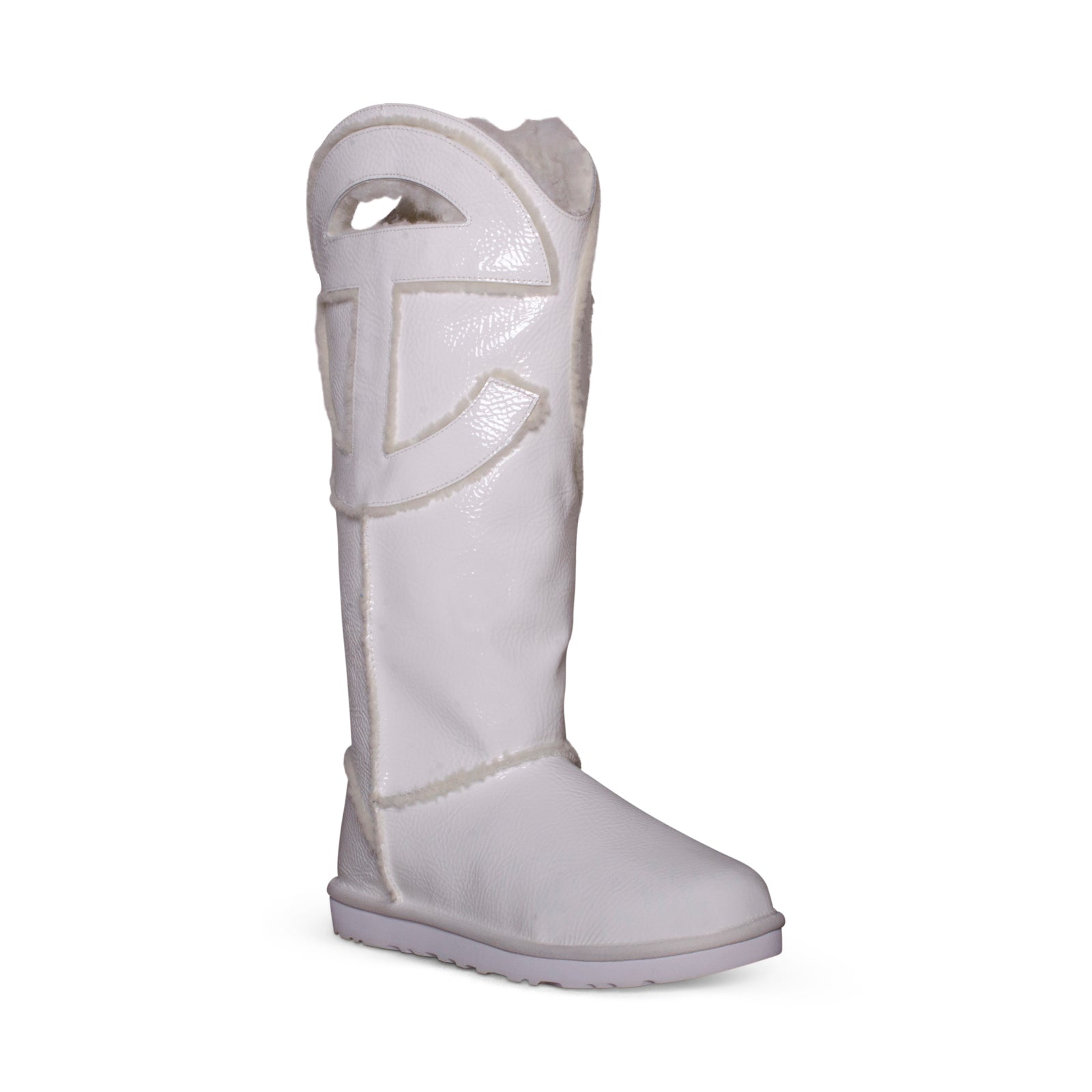 UGG X Telfar Logo Tall Crinkle White Boots - Men's