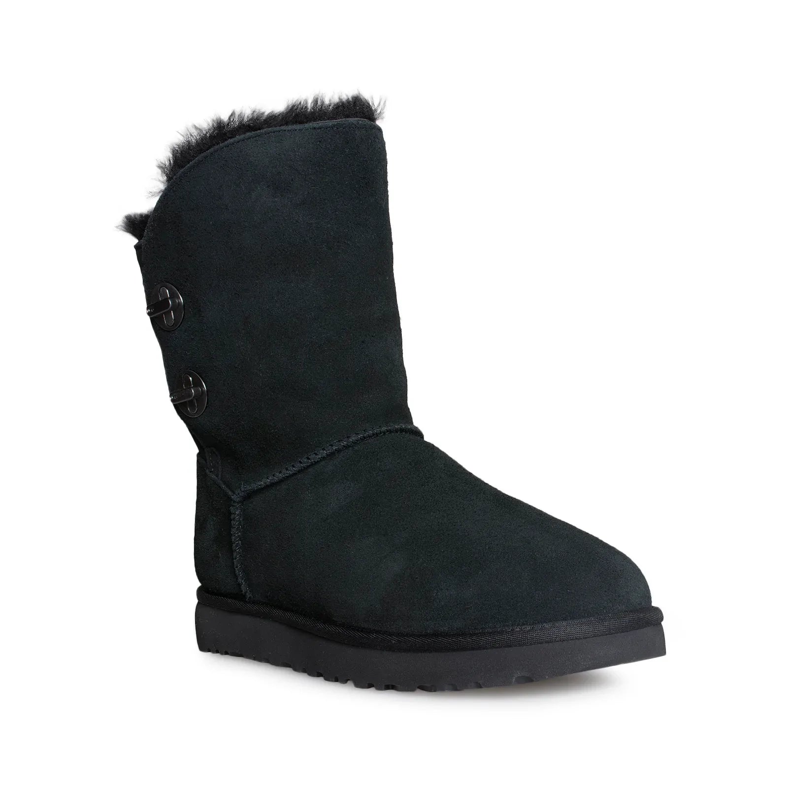 UGG Short Turnlock Black Boots - Women's