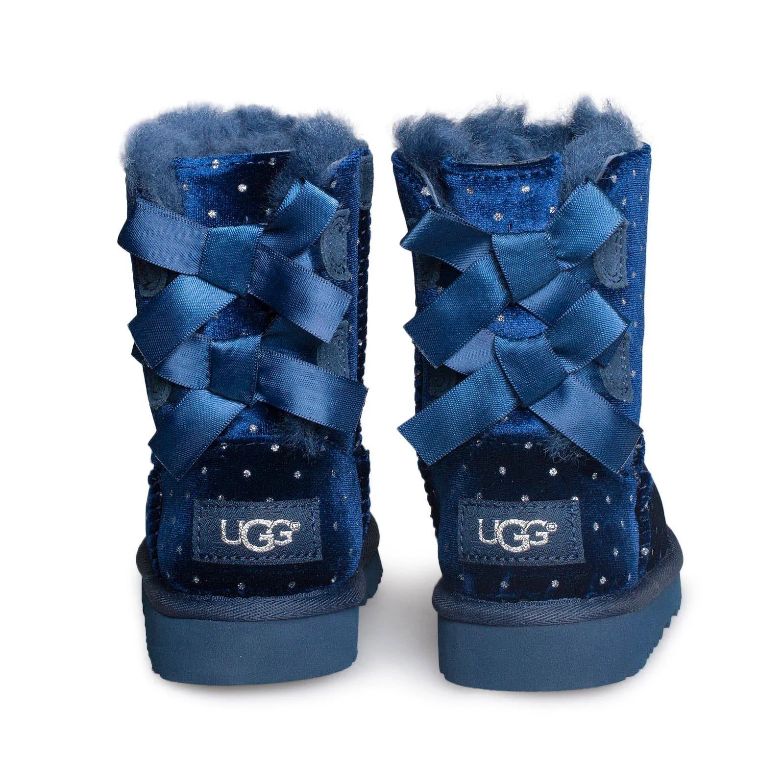 UGG Bailey Bow Starlight Navy Boots - Little Kid