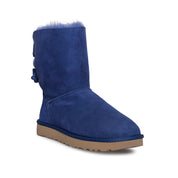 UGG Short Brigette Bow Sky Blue Boots - Women's