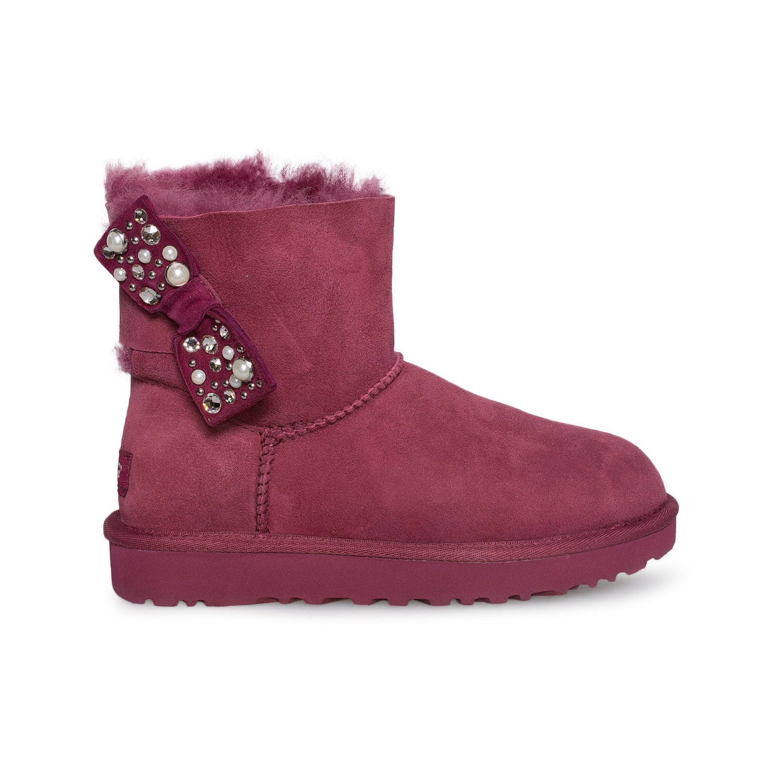 UGG Mini Bailey Bow Brilliant Garnet Boots - Women's