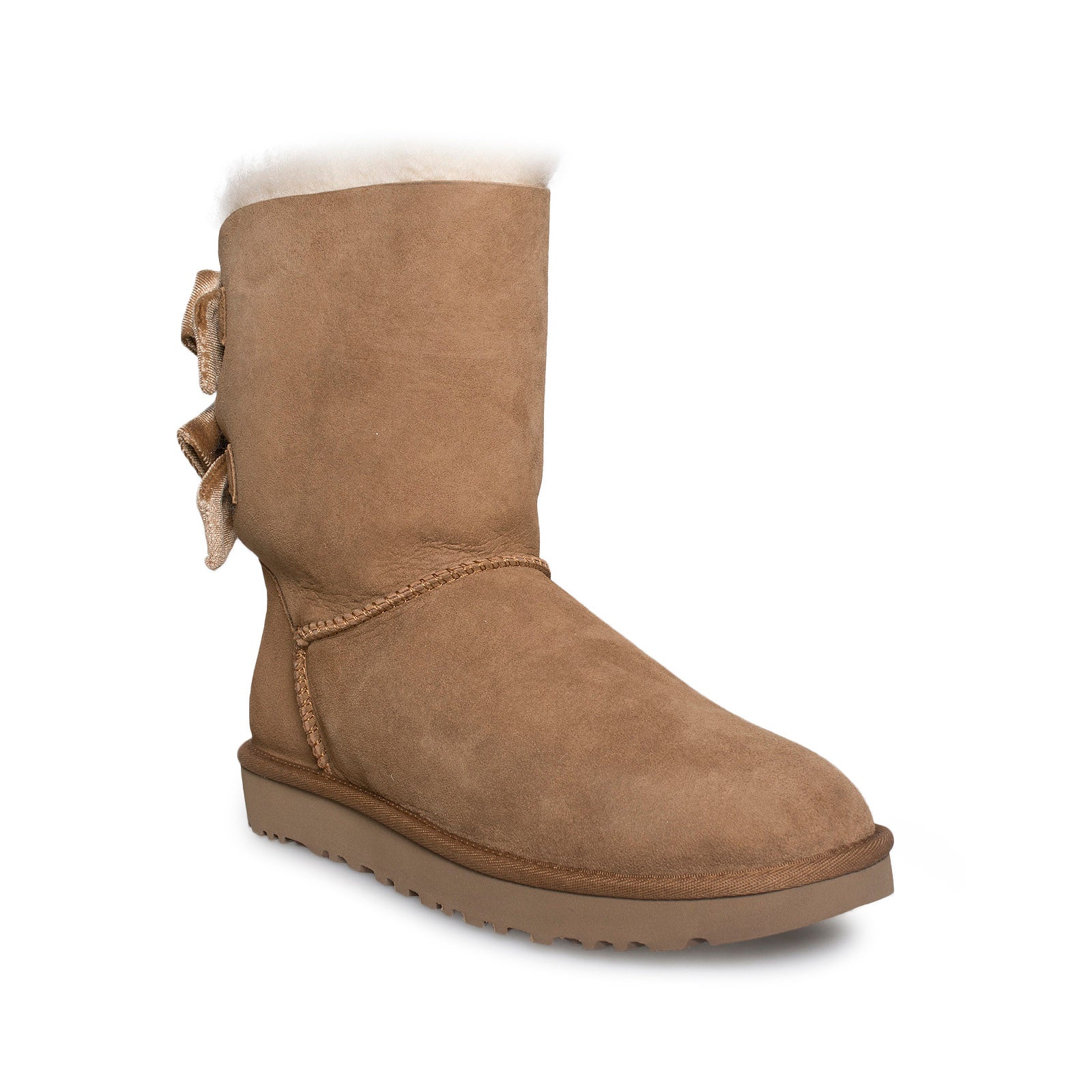 UGG Bailey bow II Velvet Ribbon Chestnut Boots