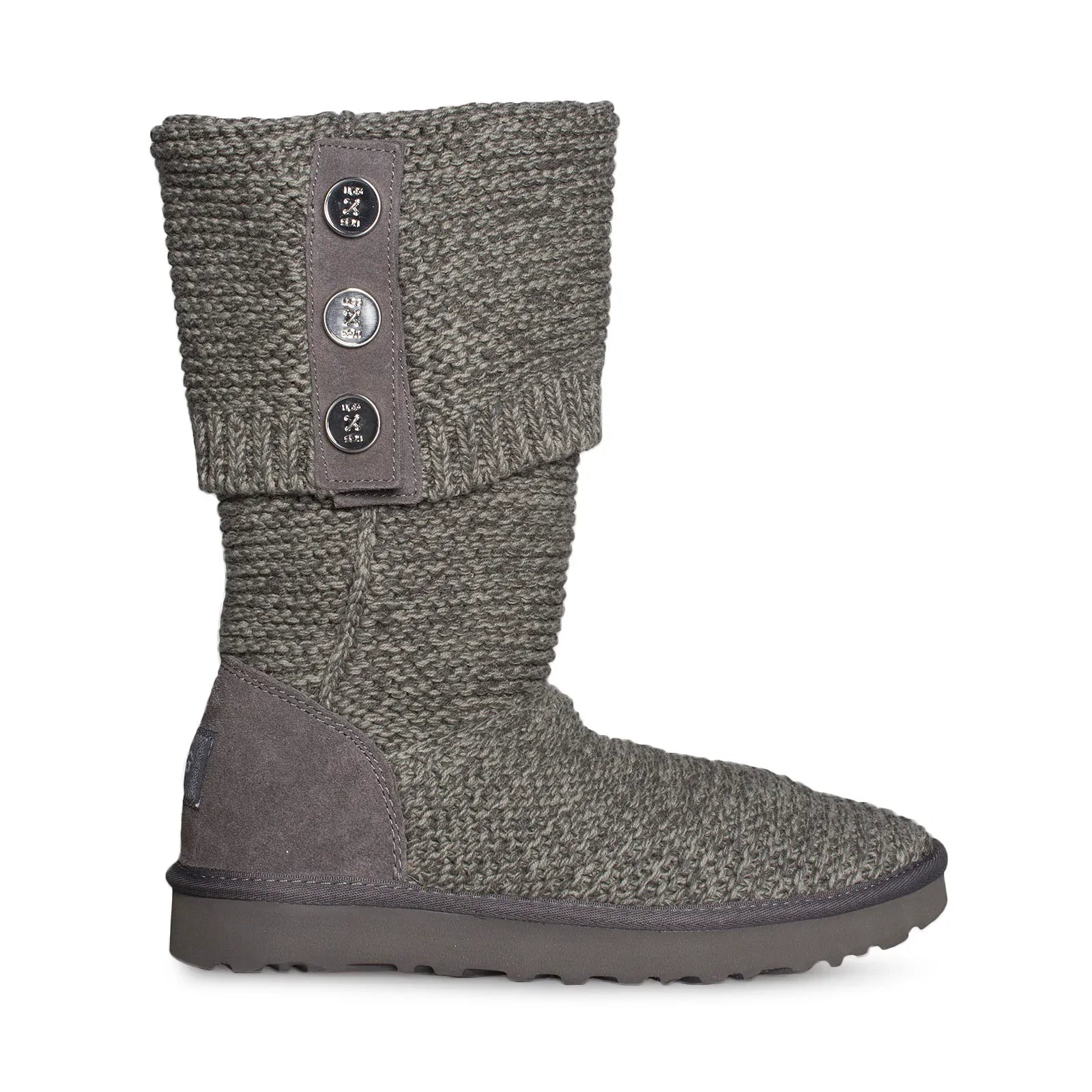 UGG Purl Cardy Knit Charcoal Boots - Women's