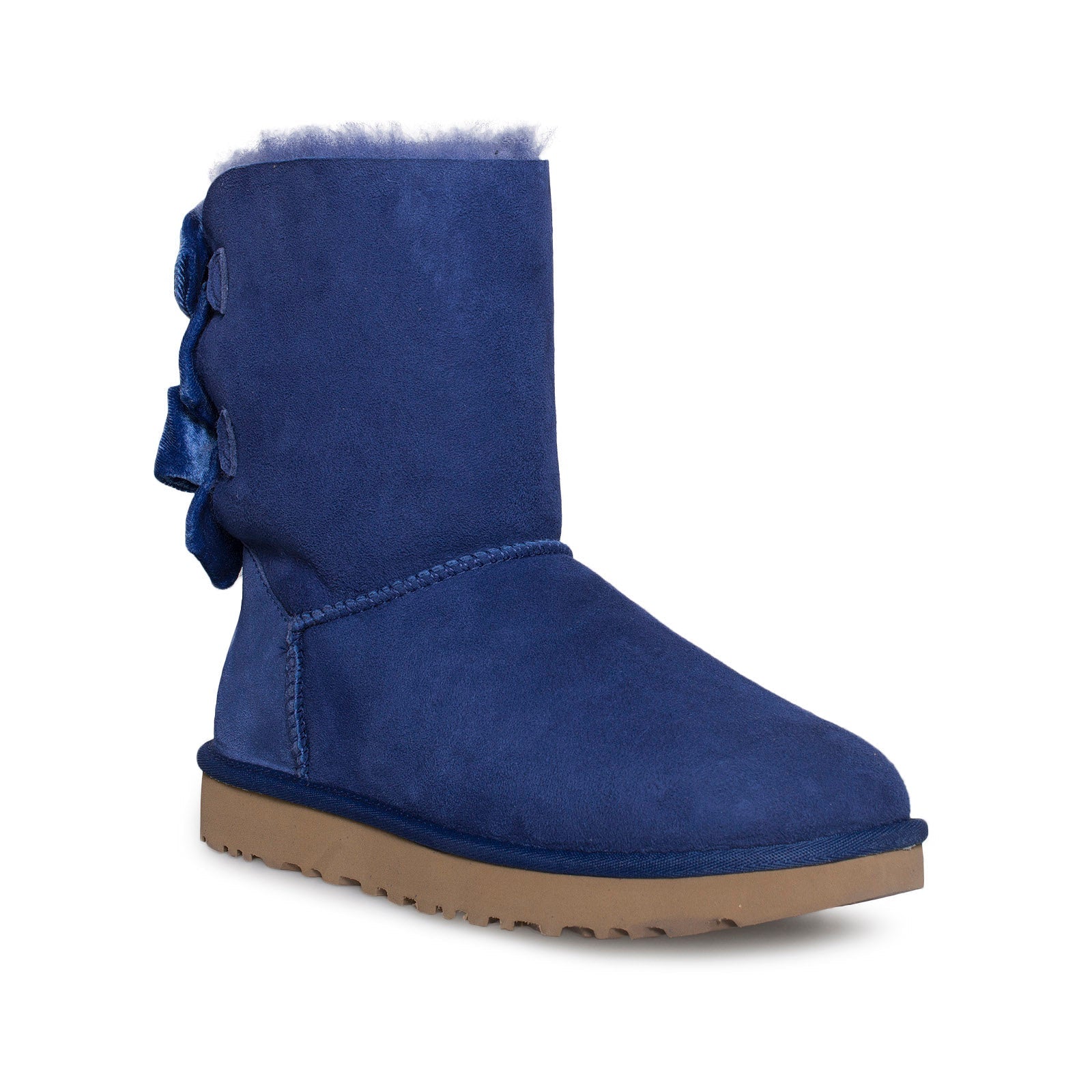 UGG Bailey bow II Velvet Ribbon Shipyard Blue Boots