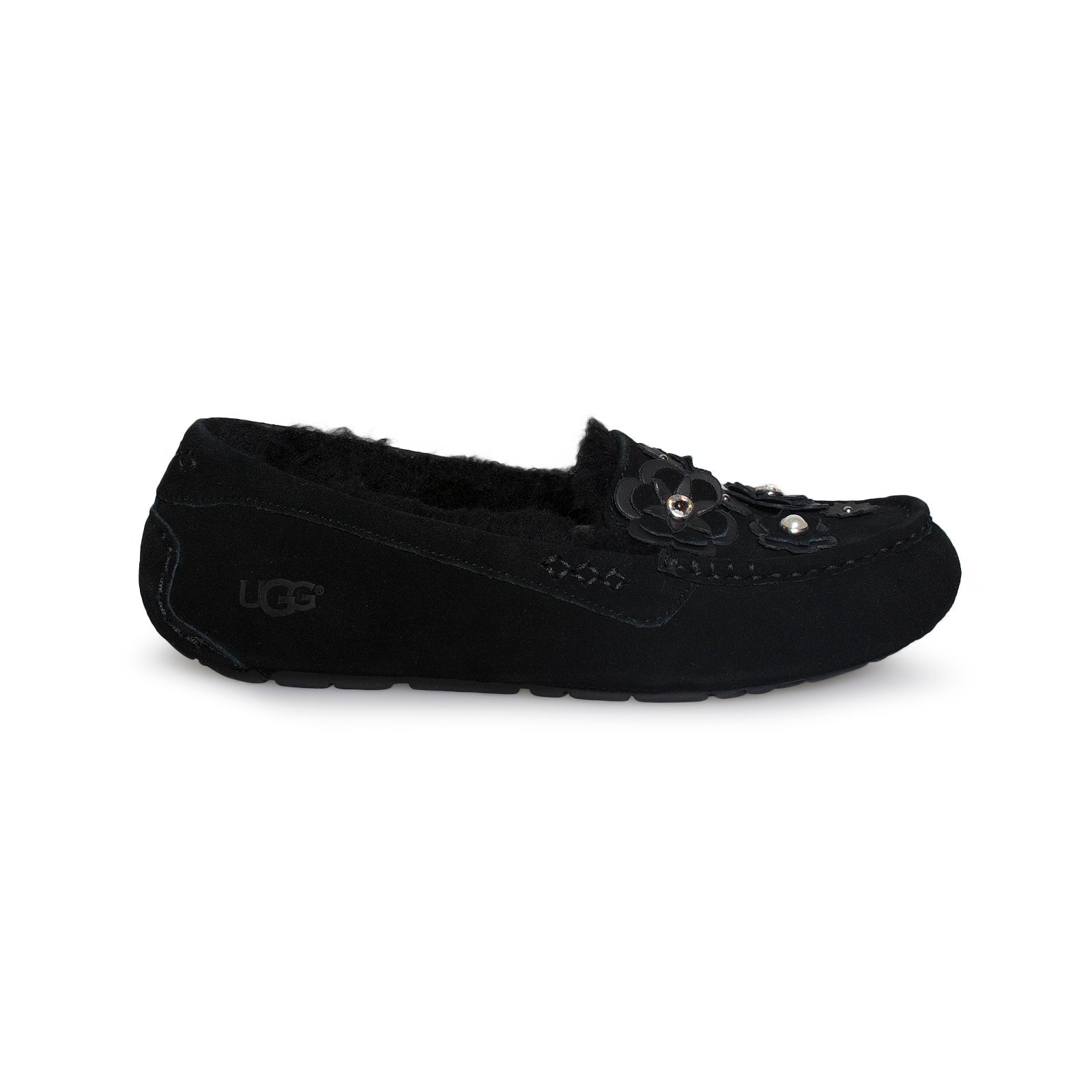 UGG Ansley Petal Black Slippers