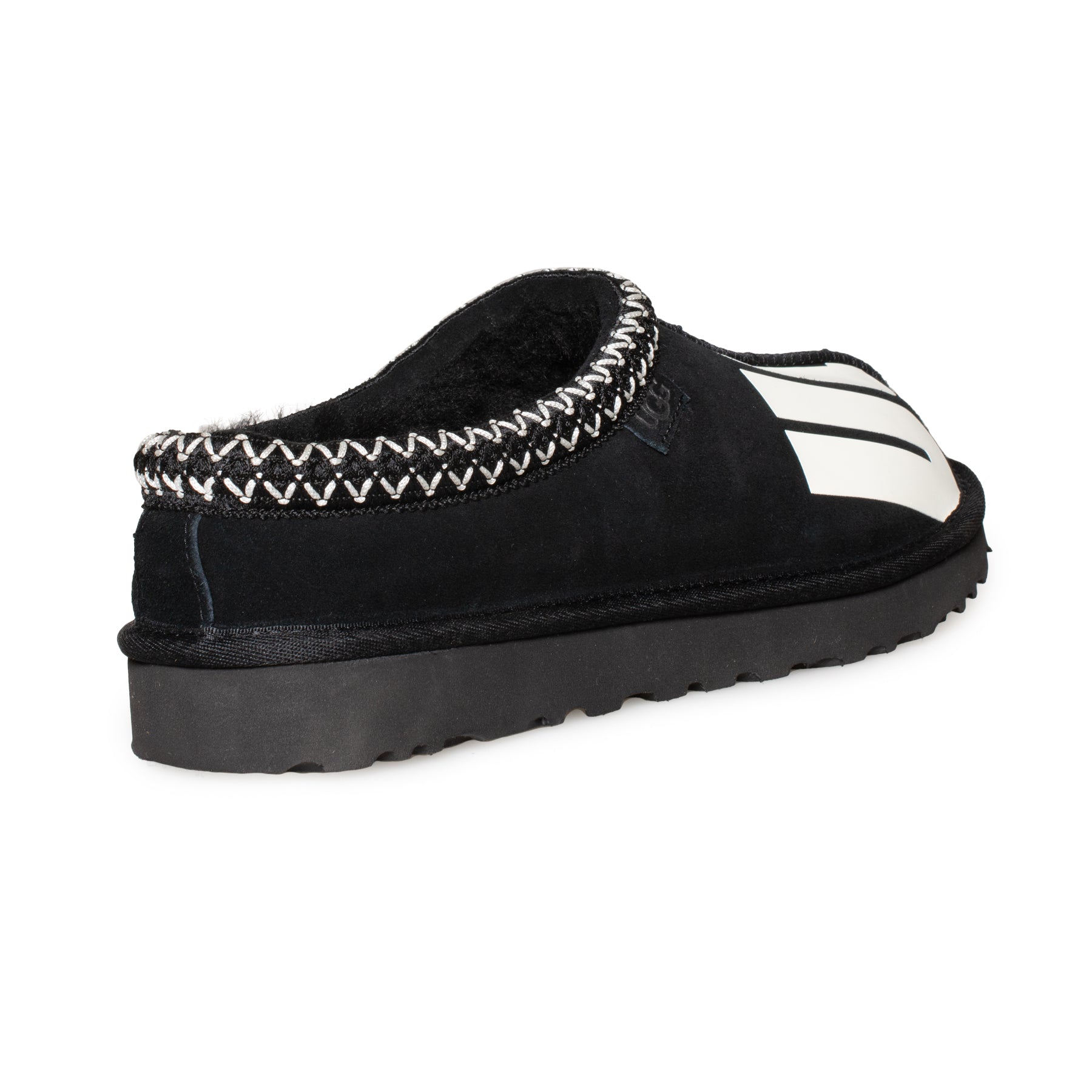 UGG Tasman Chopd Black Slippers - Women's