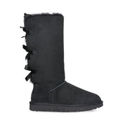 UGG Bailey Bow Tall II Black Boots - Youth