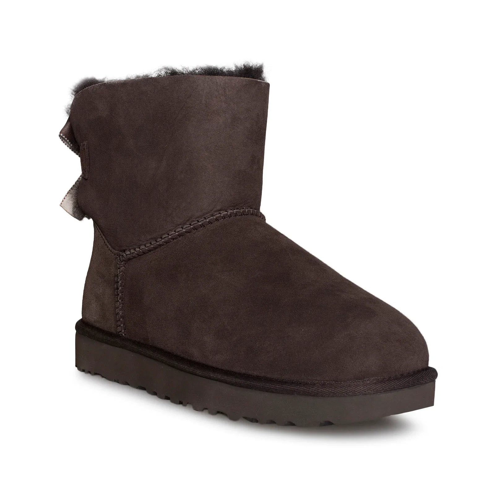 UGG Mini Bailey Bow II Shimmer Chocolate Boots - Women's