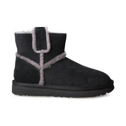 UGG Classic Mini Spill Seam Black Boots - Women's