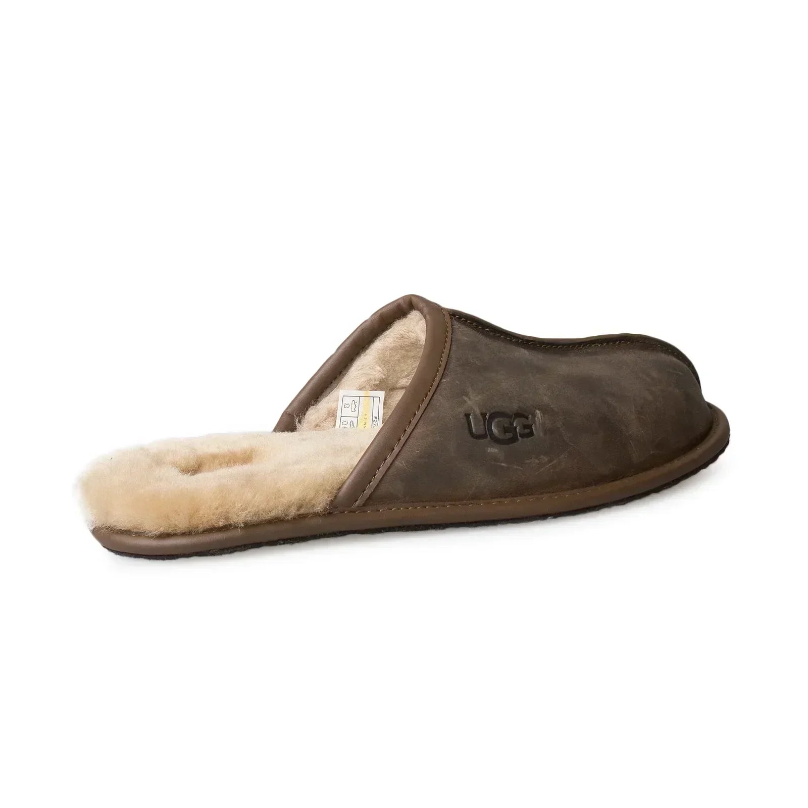 UGG Scuff Leather Tan Slippers - Men's