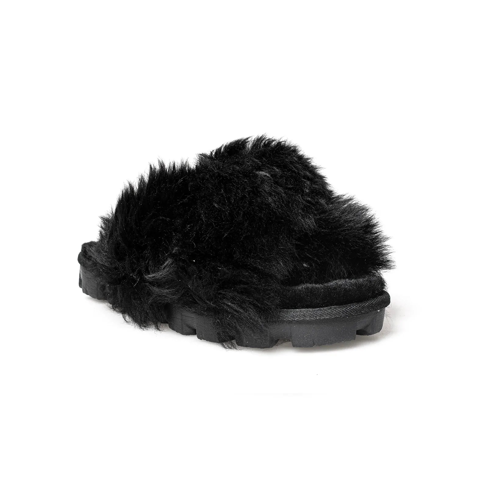 UGG Fuzzalicious Black Slippers - Women's