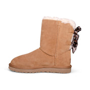 UGG Bailey Bow Velvet Leopard Chestnut Boots - Women's