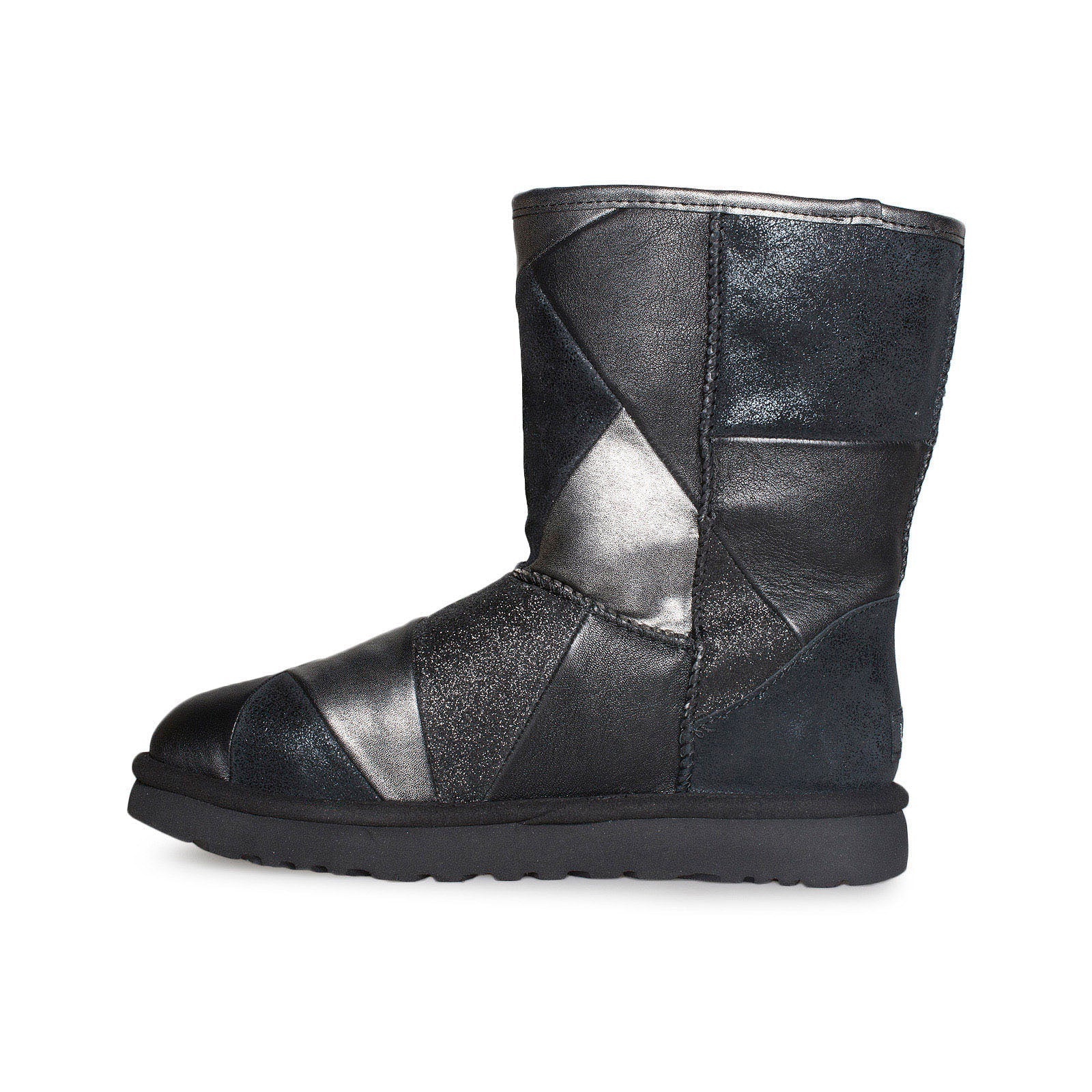 UGG Classic Glitter Patchwork Black Boots - Women's