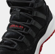 Air Jordan 11 Bred Velvet Preschool Lifestyle Shoes (Black/Gym Red/White)