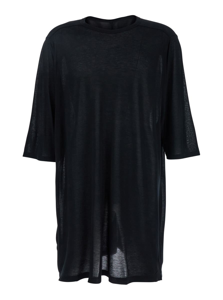 'Jumbo' Black Round Neck T-Shirt In Cotton Man