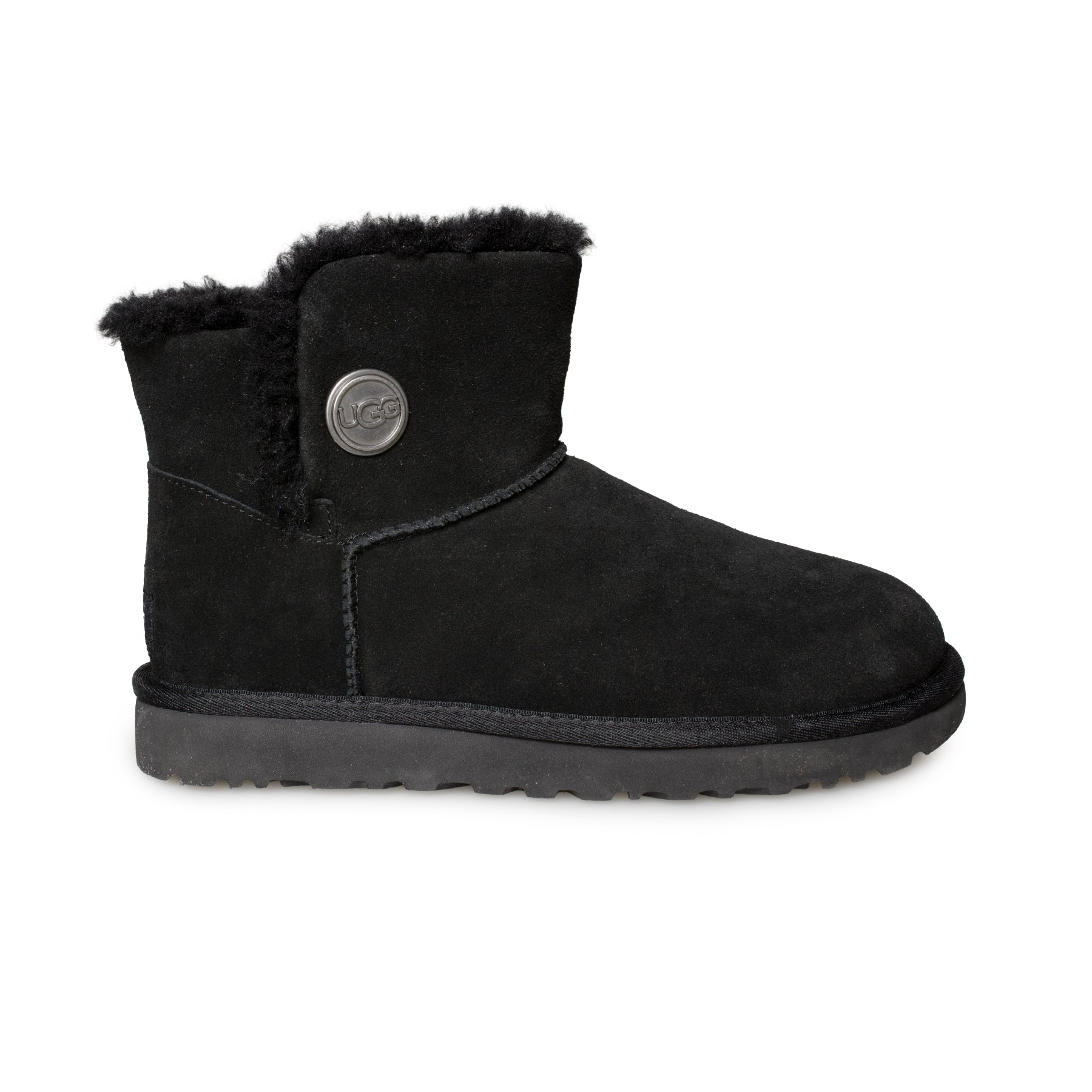 UGG Mini Bailey Snaps Black Boots - Women's