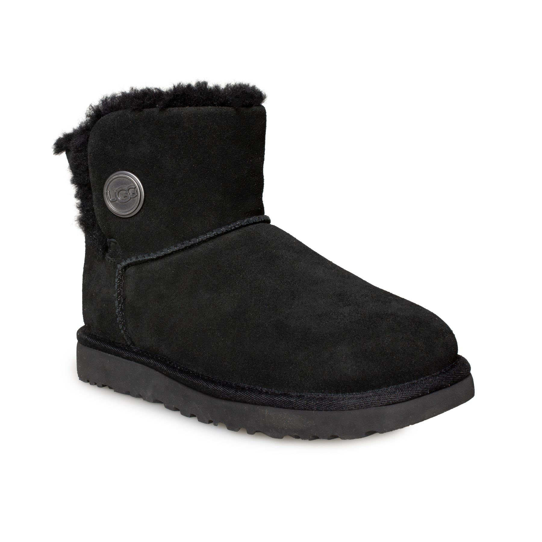 UGG Mini Bailey Snaps Black Boots - Women's