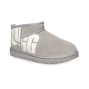 UGG Ultra Mini Chopd Cobble Grey Boots - Women's