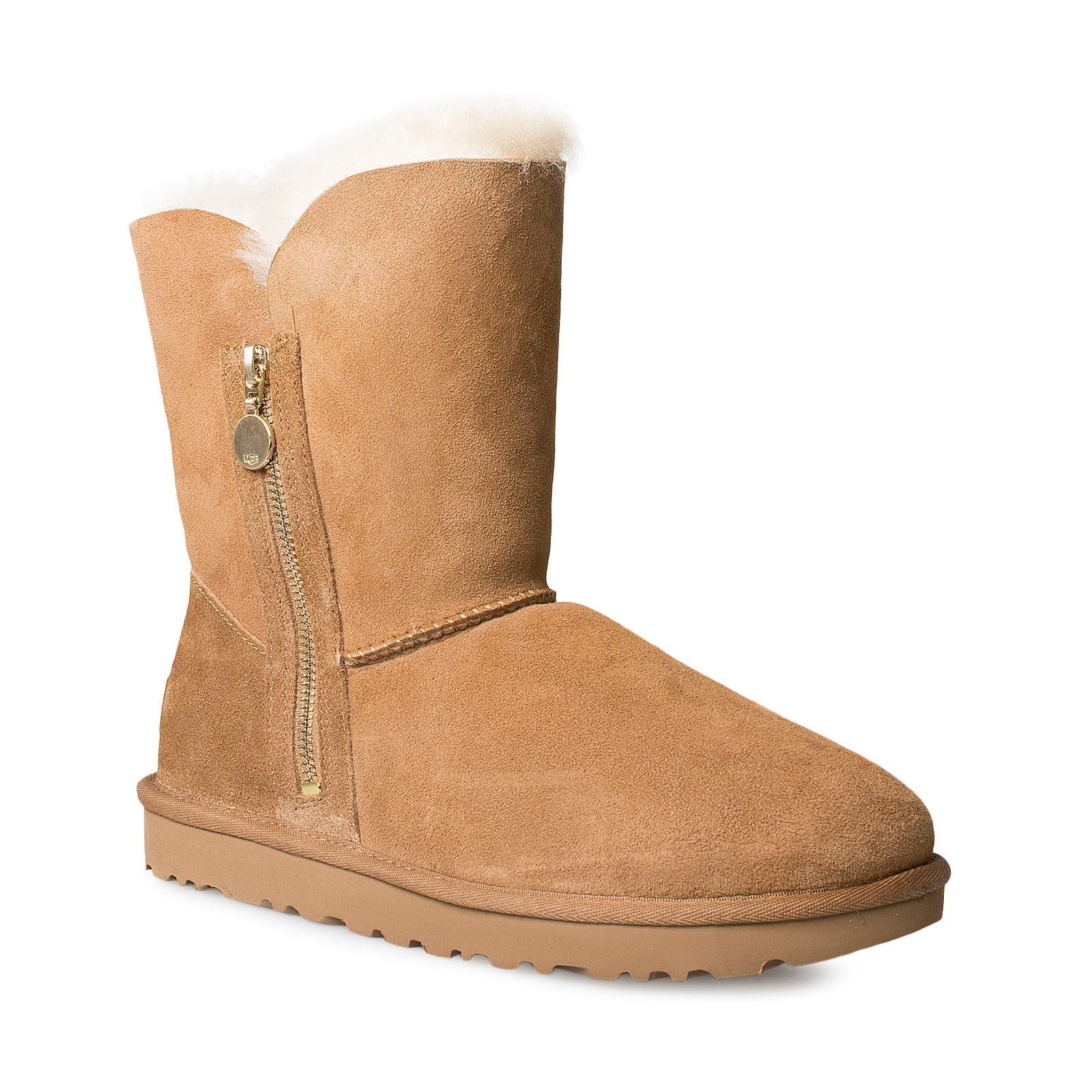 UGG Bailey Zip Short Chestnut Boots - Women's