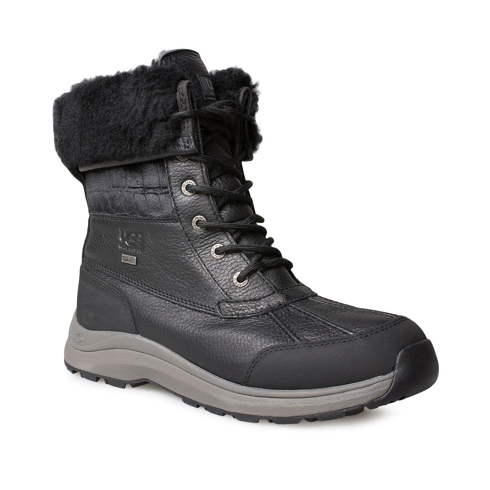 UGG Adirondack III Velvet Croc Black Boots - Women's