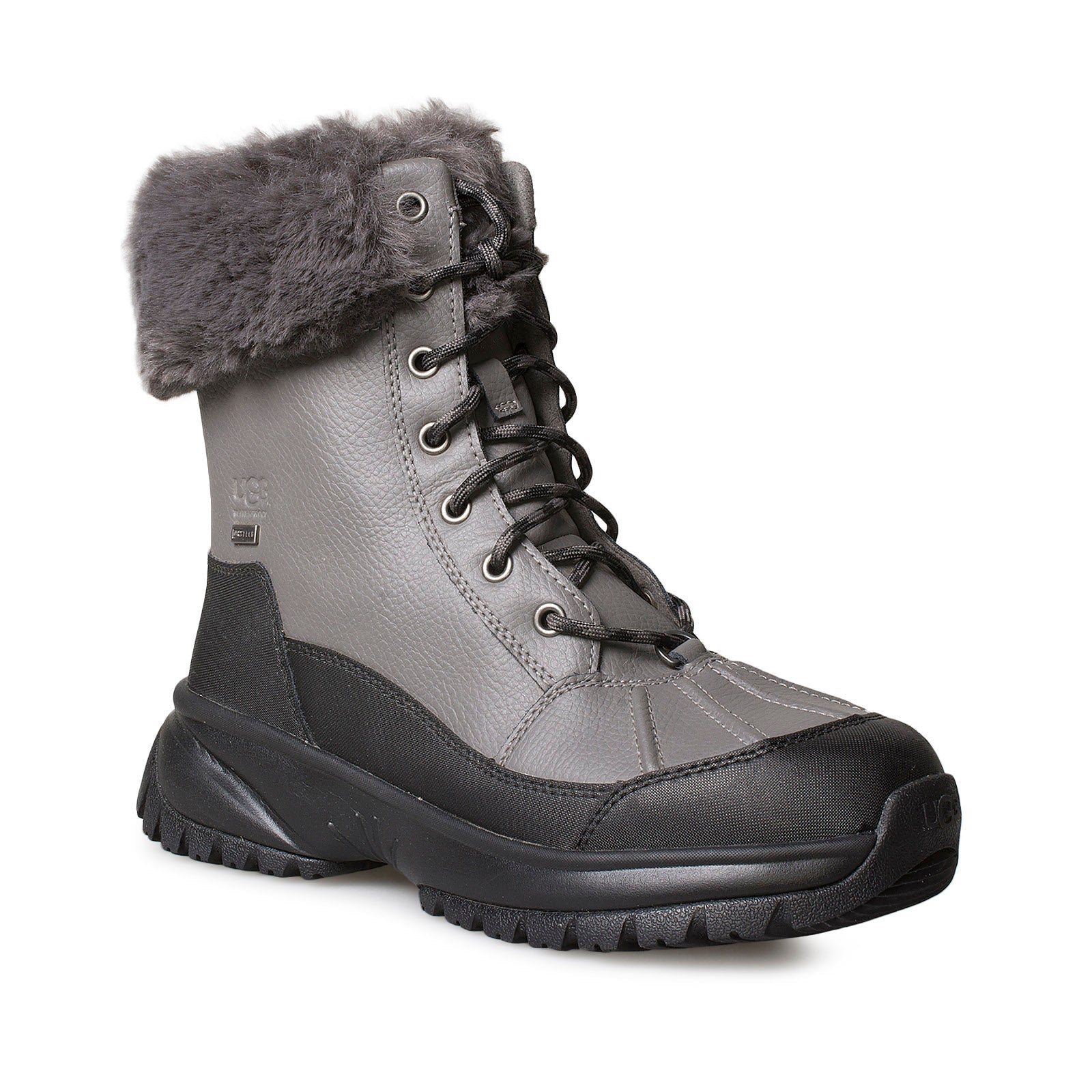 UGG Yose Fluff Dark Grey Boots - Women's