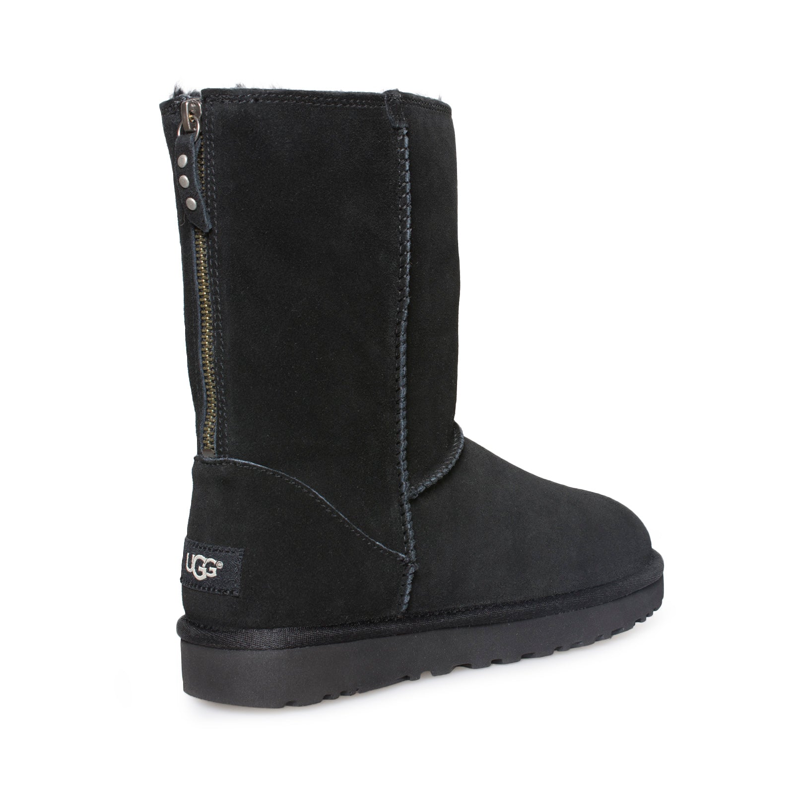 UGG Classic Short Zip Black Boots - Women's