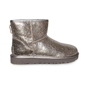 UGG Classic Mini Metallic Sparkle Gunmetal Boots - Women's