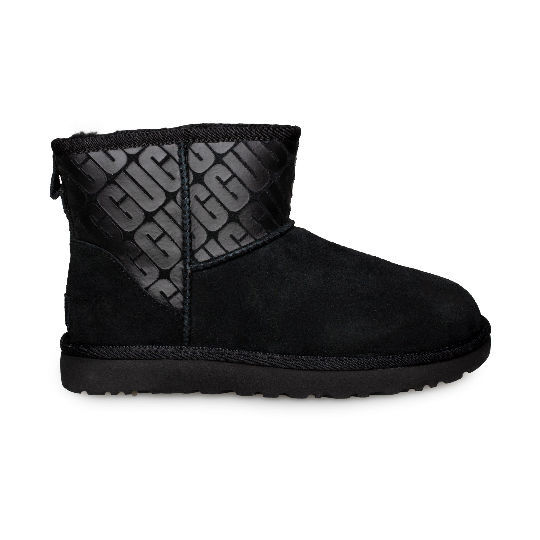 UGG Classic Mini II UGG Logo Black Boots - Women's