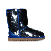 UGG Classic Short Sequin Navy Boots - Women's