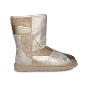 UGG Classic Glitter Patchwork Gold Boots - Women's