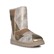 UGG Classic Glitter Patchwork Gold Boots - Women's