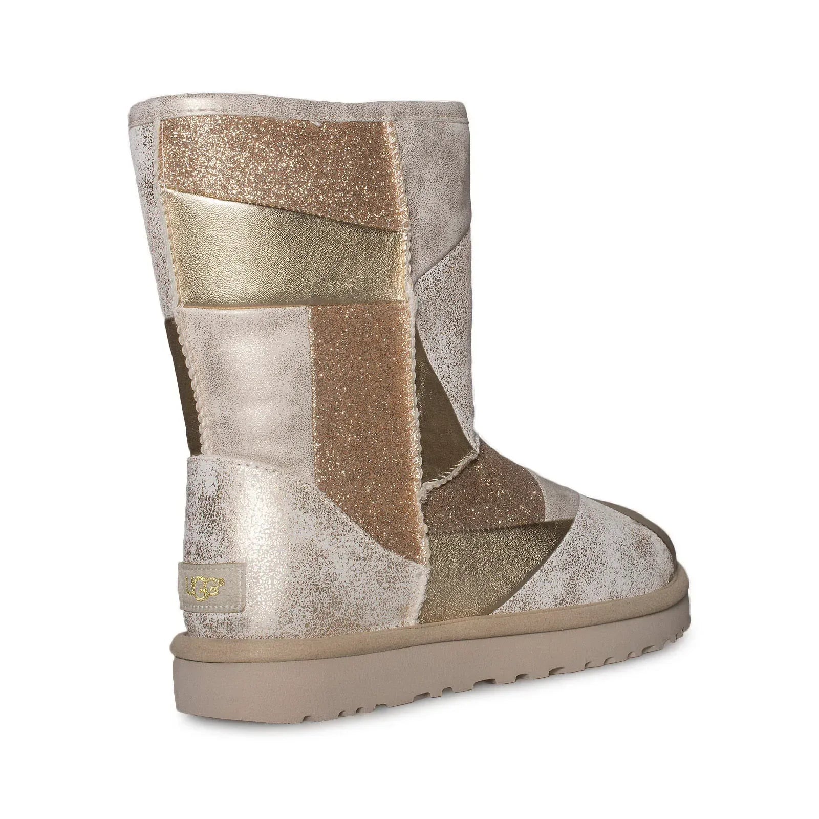 UGG Classic Glitter Patchwork Gold Boots - Women's