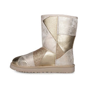 UGG Classic Glitter Patchwork Gold Boots - Women's