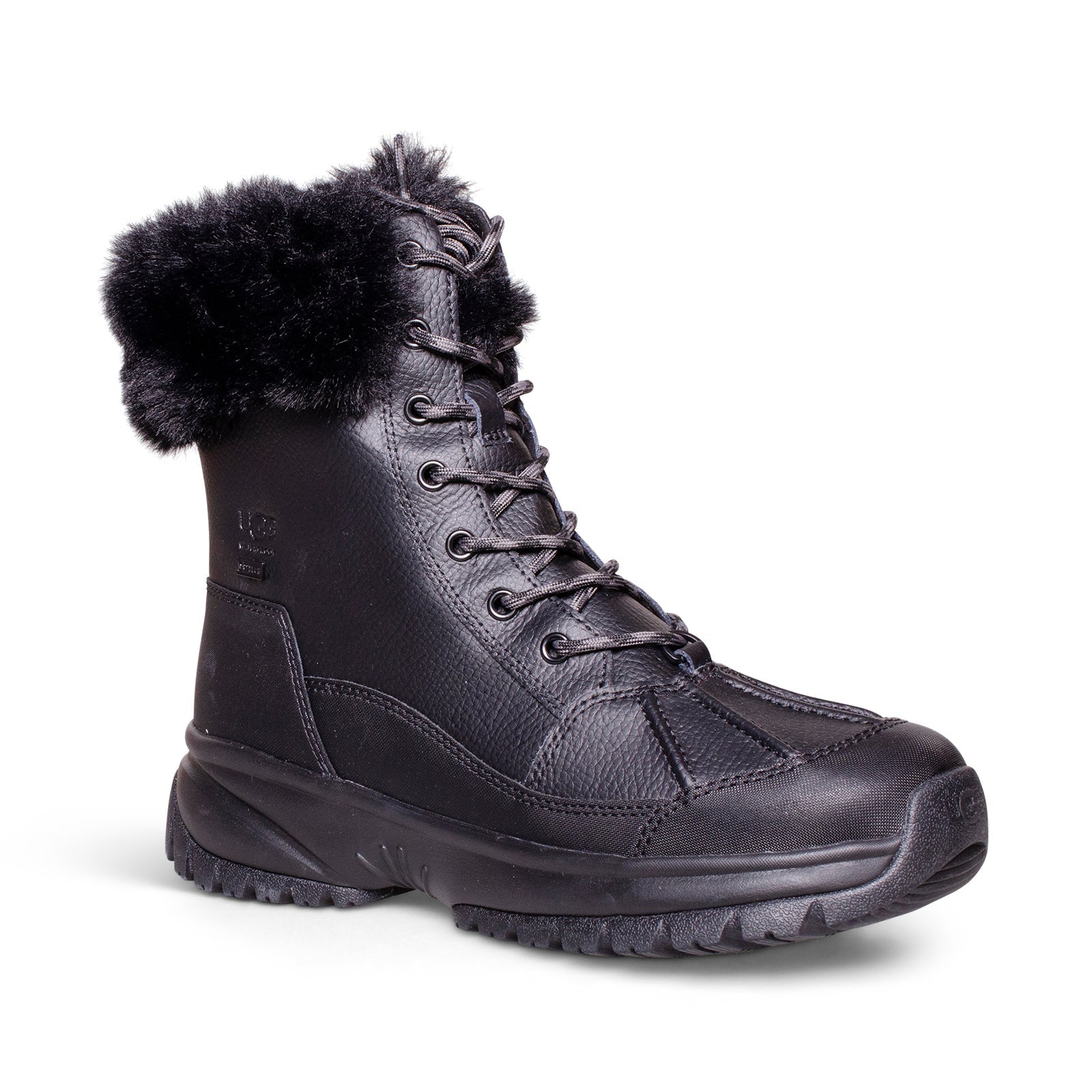 UGG Yose Fluff Black Boots - Women's