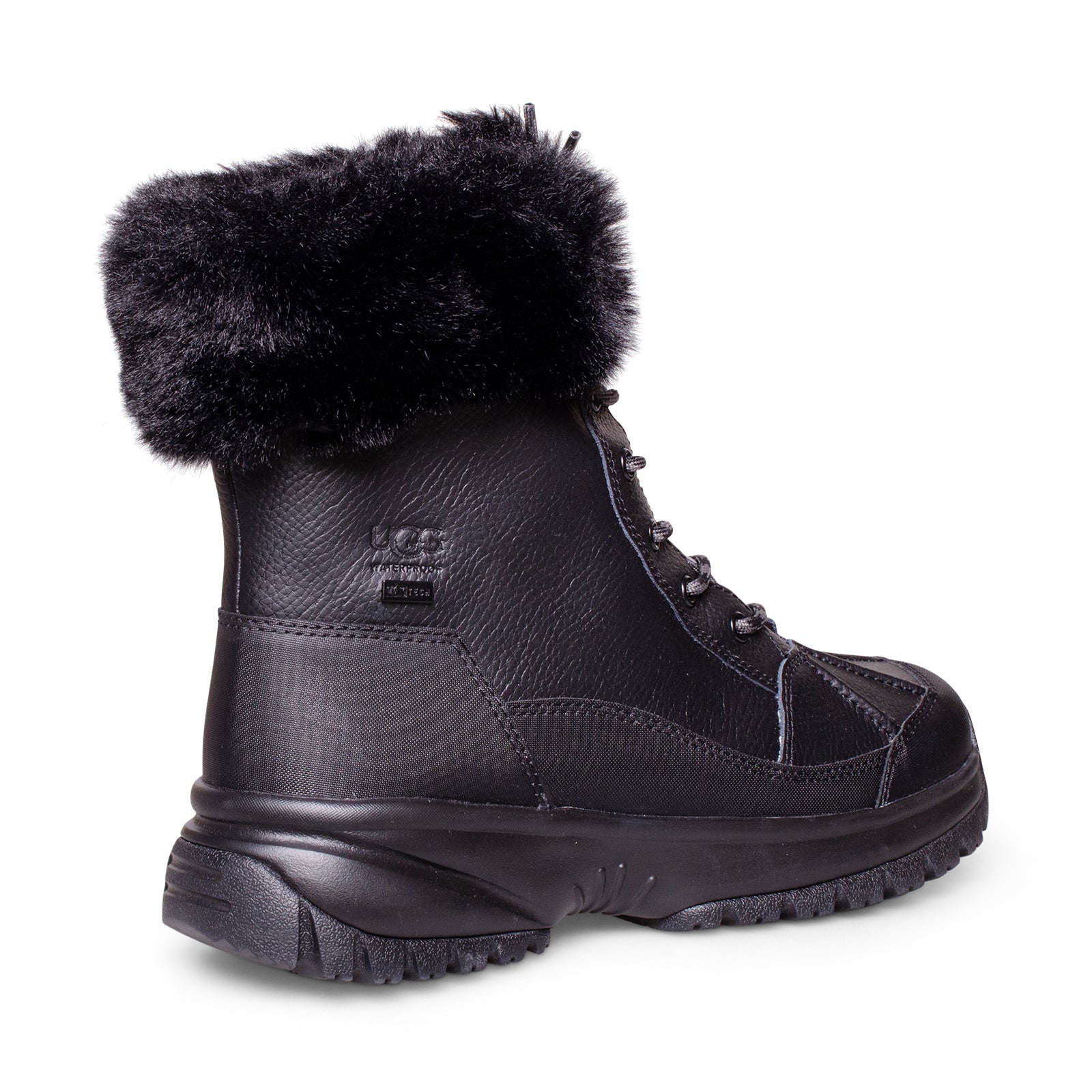 UGG Yose Fluff Black Boots - Women's