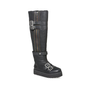 UGG Moto Punk Over The Knee Black Boots - Women's