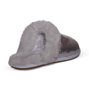 UGG Scuffette II Mirror Ball Silver Slippers - Women's