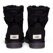 UGG Mini Bailey Suede Bow Black Boots - Women's