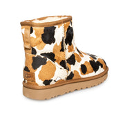 UGG Classic Mini Cow Print Chestnut Boots - Women's