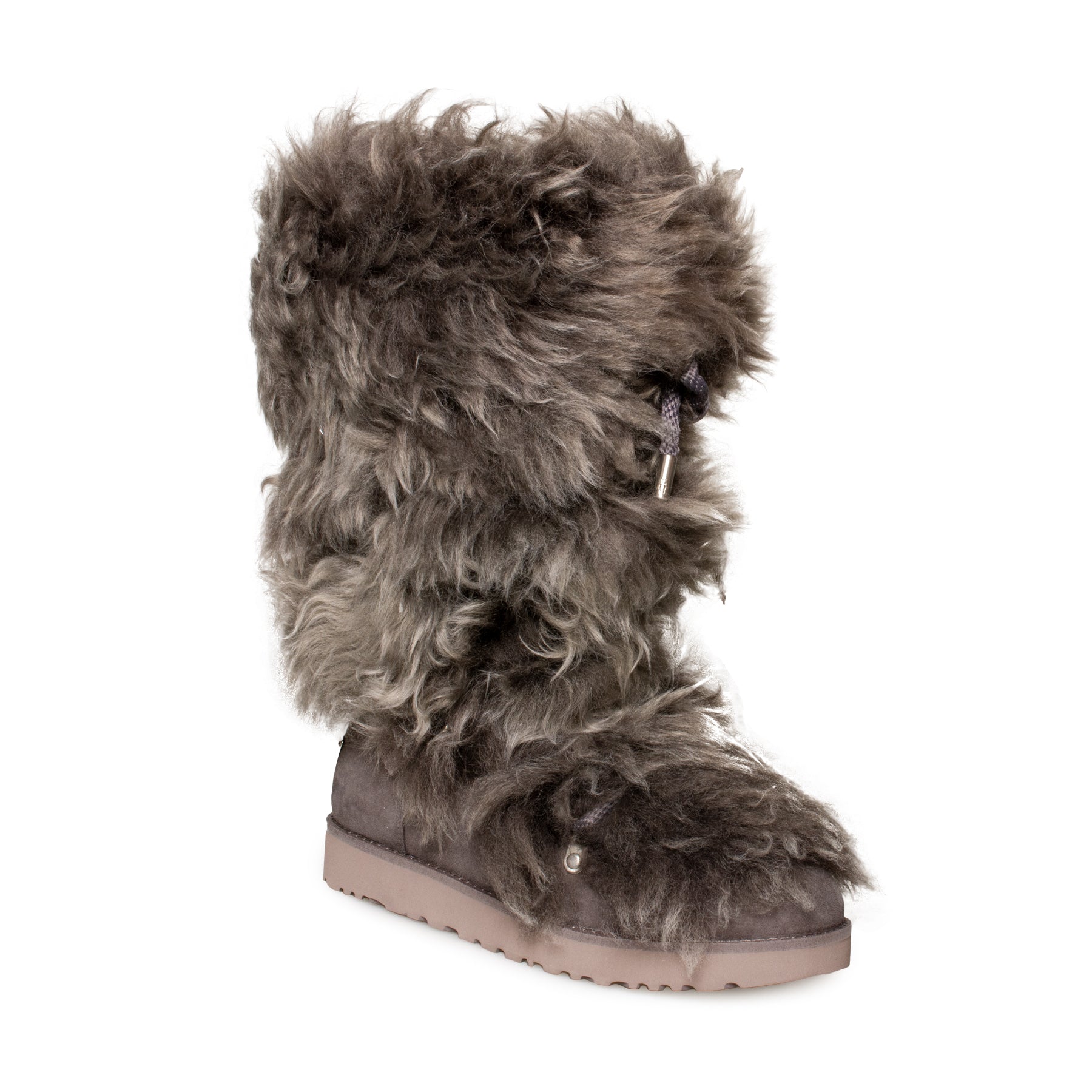 UGG Classic Posh Short Fur Thunder Cloud Boots - Women's