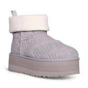 UGG Classic Mini Platform Felted Grey Boots - Women's