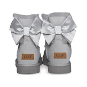 UGG Mini Bailey Bow II Glam Grey Violet Boots - Women's