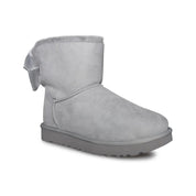 UGG Mini Bailey Bow II Glam Grey Violet Boots - Women's