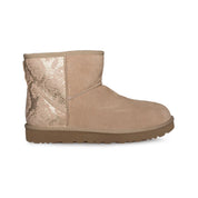 UGG Classic Mini Metallic Snake Gold Boots - Women's