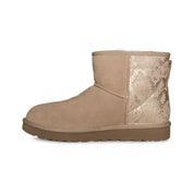 UGG Classic Mini Metallic Snake Gold Boots - Women's