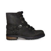 UGG Fritzi Lace-Up Black Boots - Women's